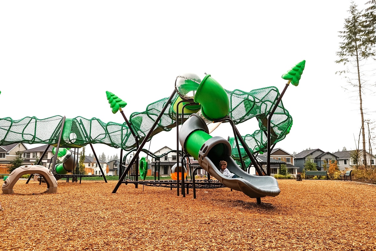Hawks Landing playground at Tehaleh housing development in Bonny Lake, Wash., near Seattle fun for kids open to the public