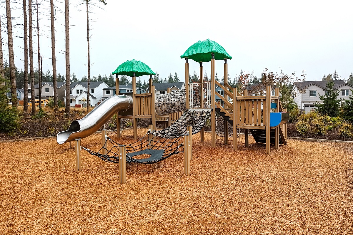 Hawks Landing playground at Tehaleh housing development in Bonny Lake, Wash., near Seattle fun for kids open to the public