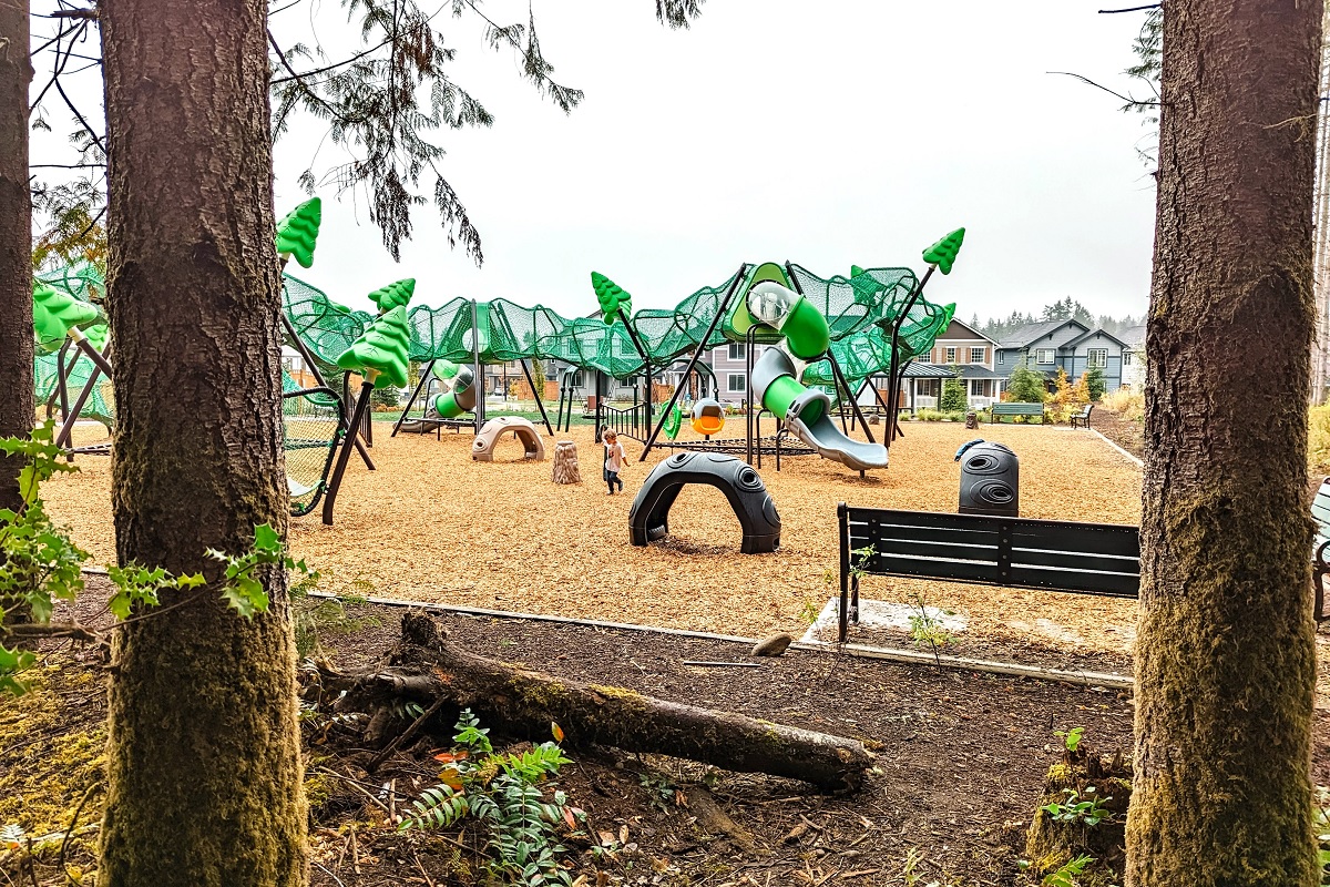 Hawks Landing playground at Tehaleh housing development in Bonny Lake, Wash., near Seattle fun for kids open to the public
