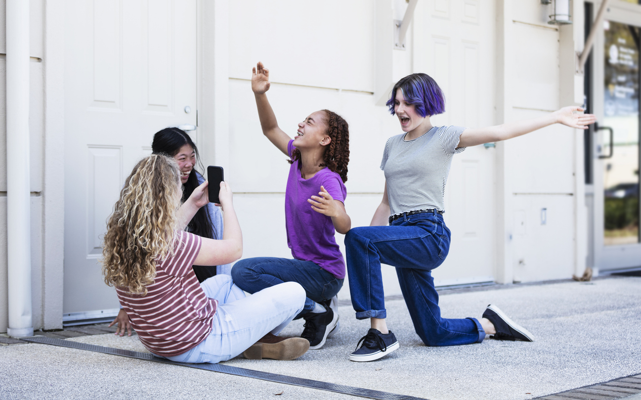 tween content creators make a video for social media