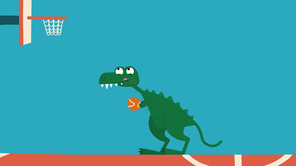 still from short film T-Rex part of the Warm Fuzzies short film program at 2023's Children's Film Festival Seattle