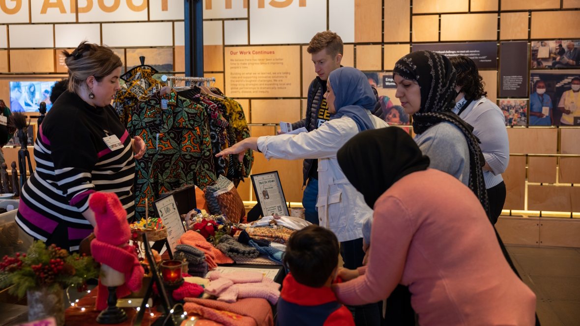Families can find special holiday gifts at the giving Marketplace