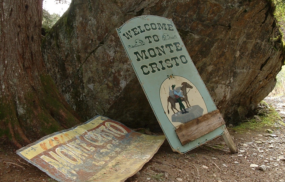 Sign for Monte Cristo ghost town among popular family hikes to ghost towns
