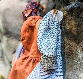 Woodland creature costumes are part of the Mountain exhibit at Seattle Children's Museum