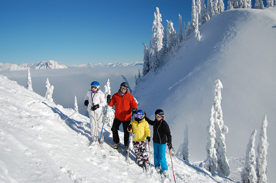 Fernie Alpine Resort kids on mountain in the snow