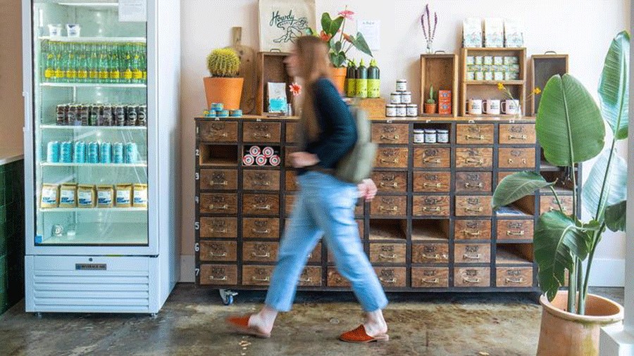 Howdy Bagel interior, a Tacoma restaurant serving comfort food like hot bagel sandwiches and pastries