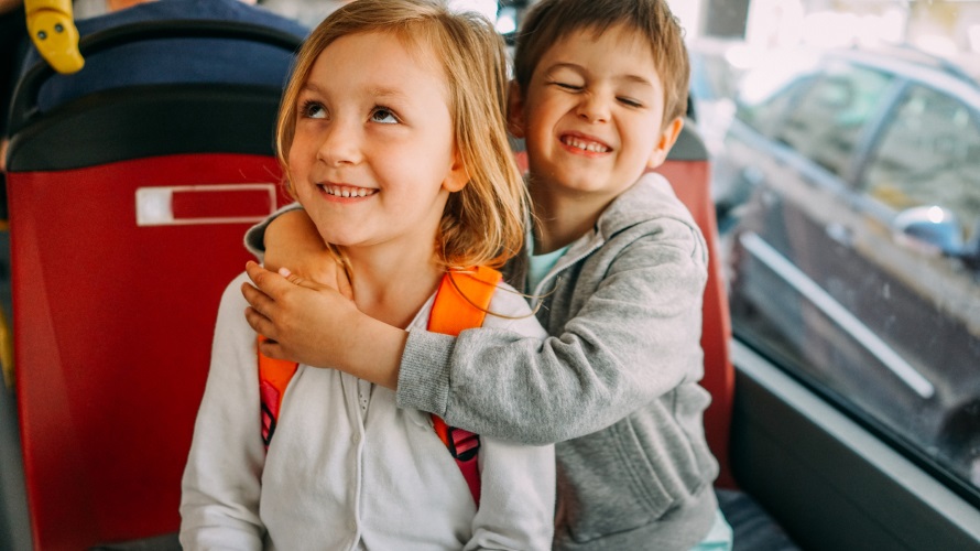 kids on bus