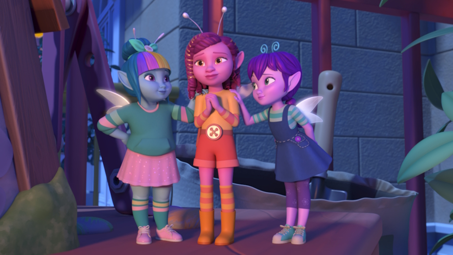 Three animated ferries from the show 'Dew Drop Diaries'