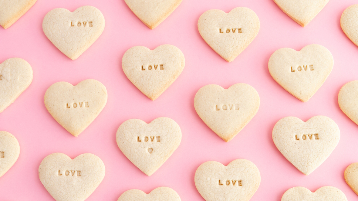 conversation hearts cookies