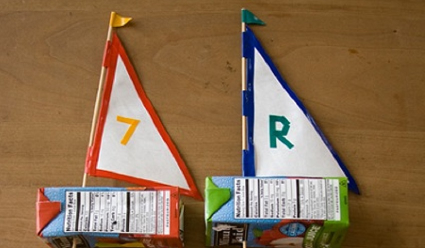 Juice box sail boats
