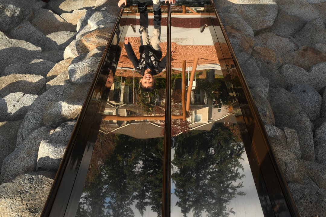 Relfection-in-slides-Exploration-Park-new-playground-Mill-Creek-fun-nature-play-kids