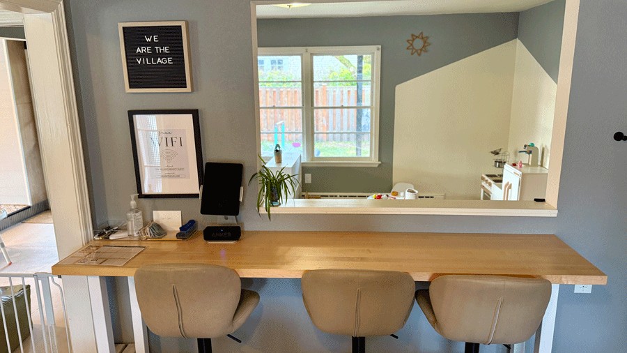 cafe area at The Village project