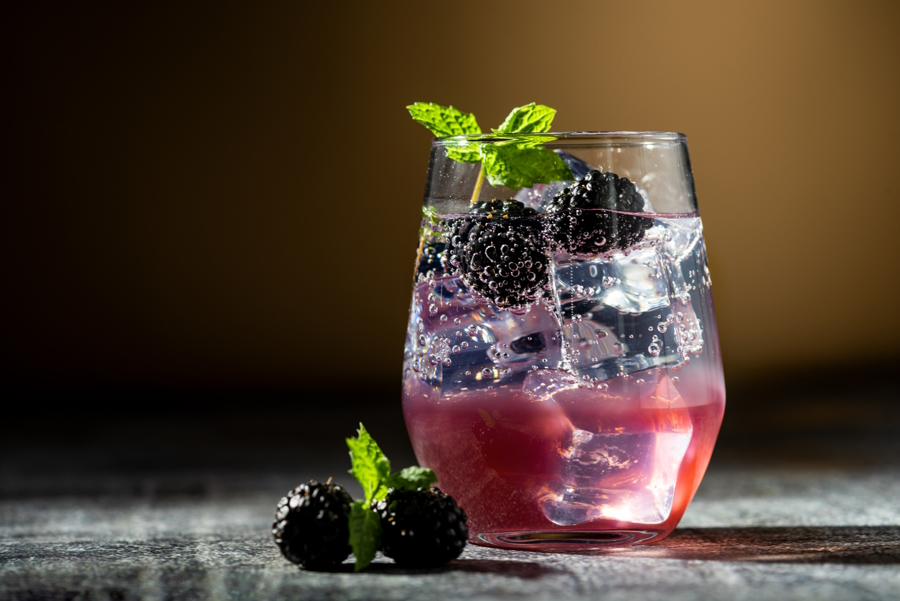 blackberry and mint mocktail
