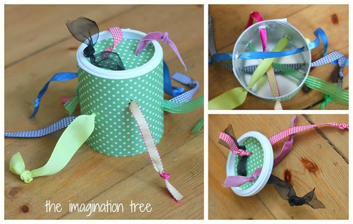 Ribbon tugging toy for babies
