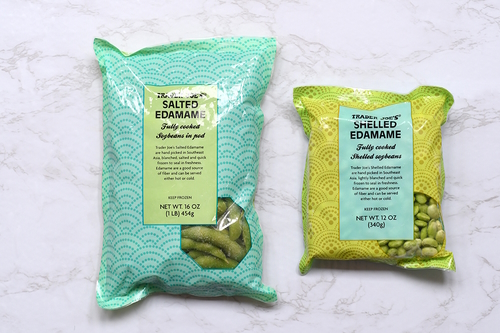 Two bags of edamame