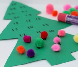 Pom pom tree advent calendar