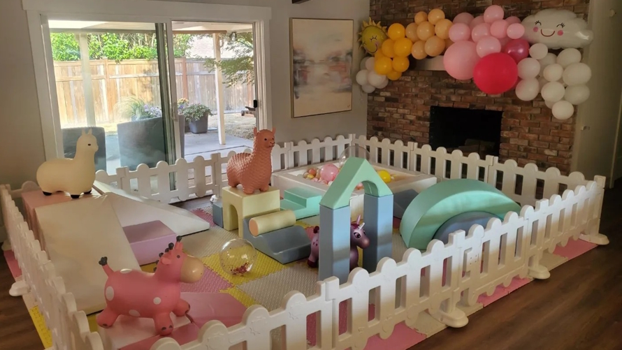 A room full of soft toys for babies and toddlers to play on