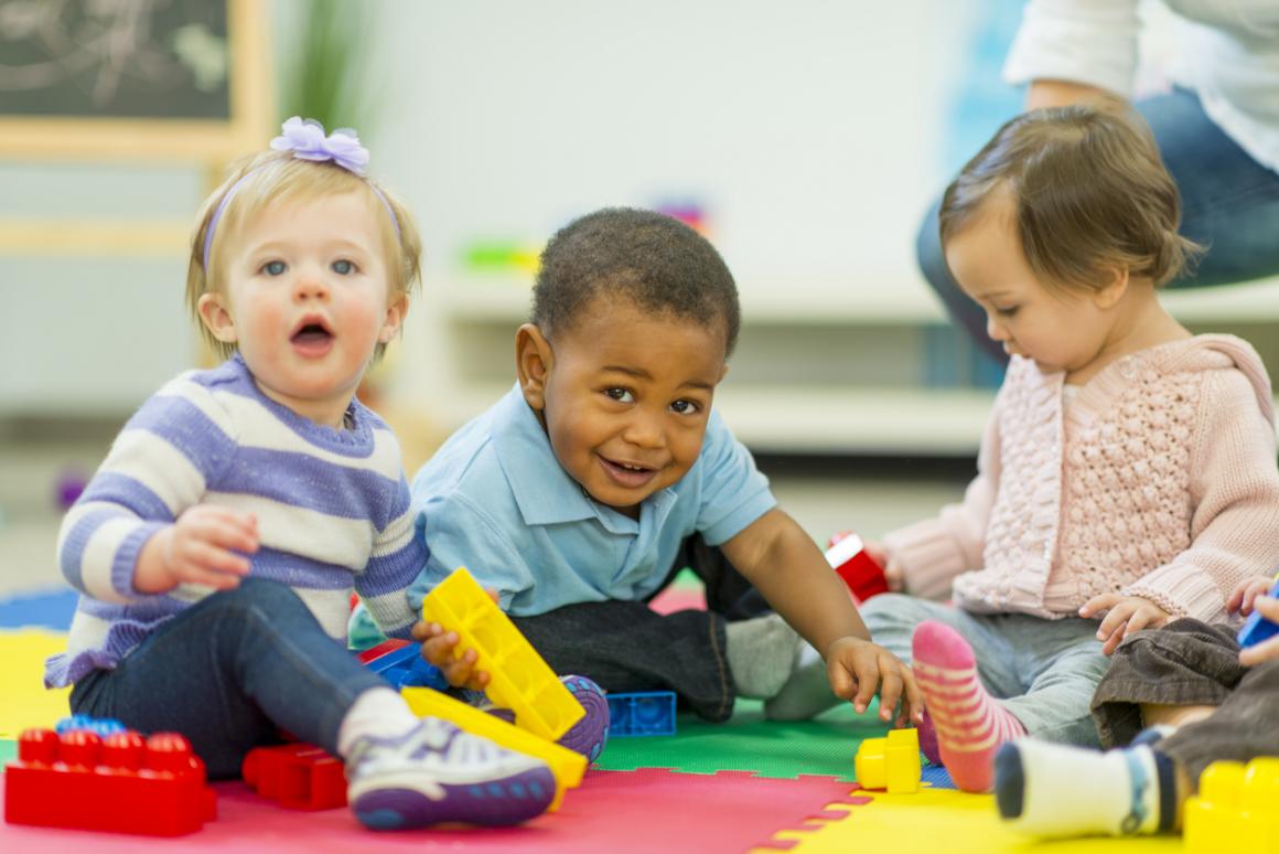Kids playing at playcare
