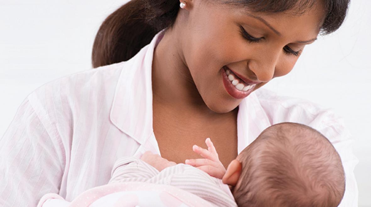 Mom with new baby