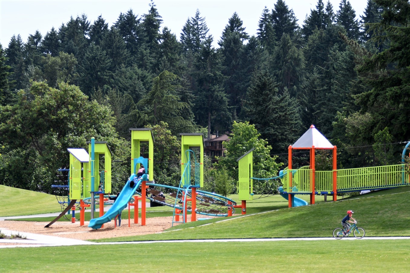Surrey Downs playground Bellevue kids playing newer parks and playground destinations