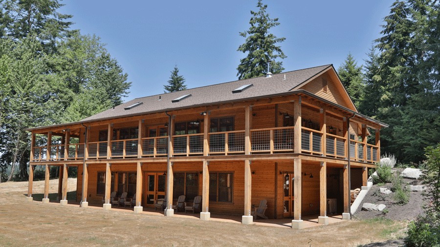 Feed & Seed rental house exterior at the Organic Farm School farm stay on Whidbey Island