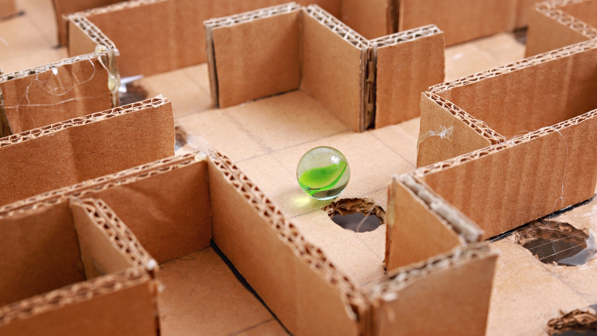 cardboard marble run
