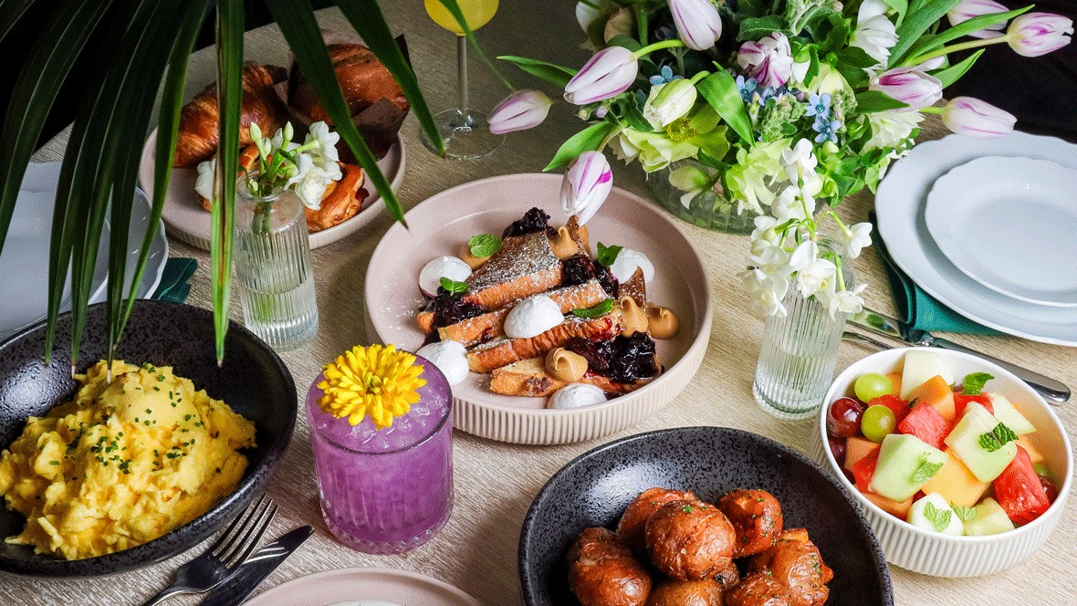 easter brunch spread from Fairmont Olympic Hotel