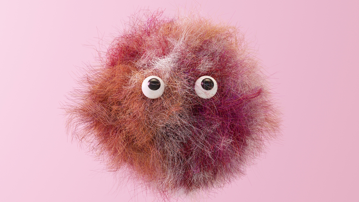 yarn pom-pom love bug