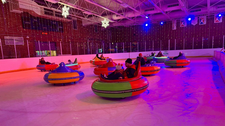 spinning ice bumper cars at sprinker rec center