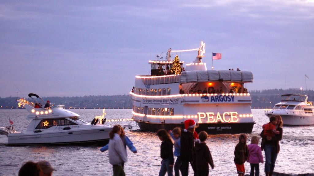 Christmas Ship Viewing at Alki Beach