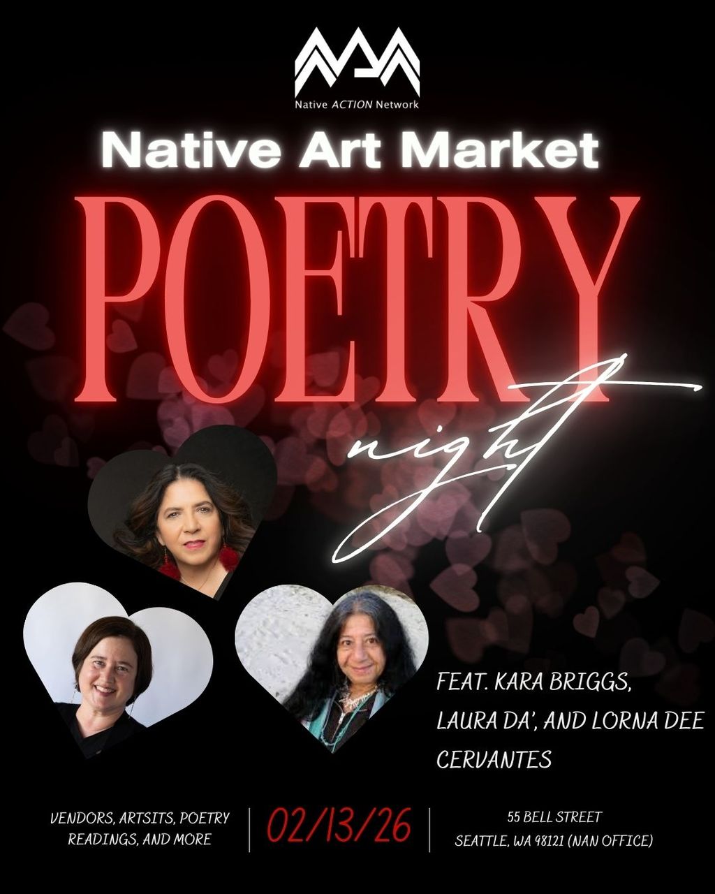 Native Art Market and Valentines Poetry Reading