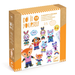 The outside box of DIY felt animal magnets