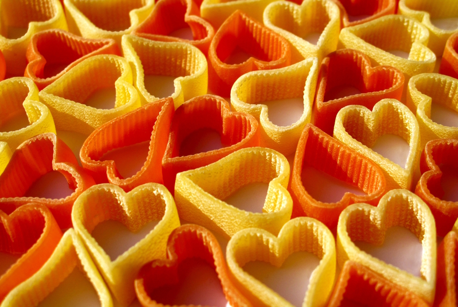 heart shaped pasta