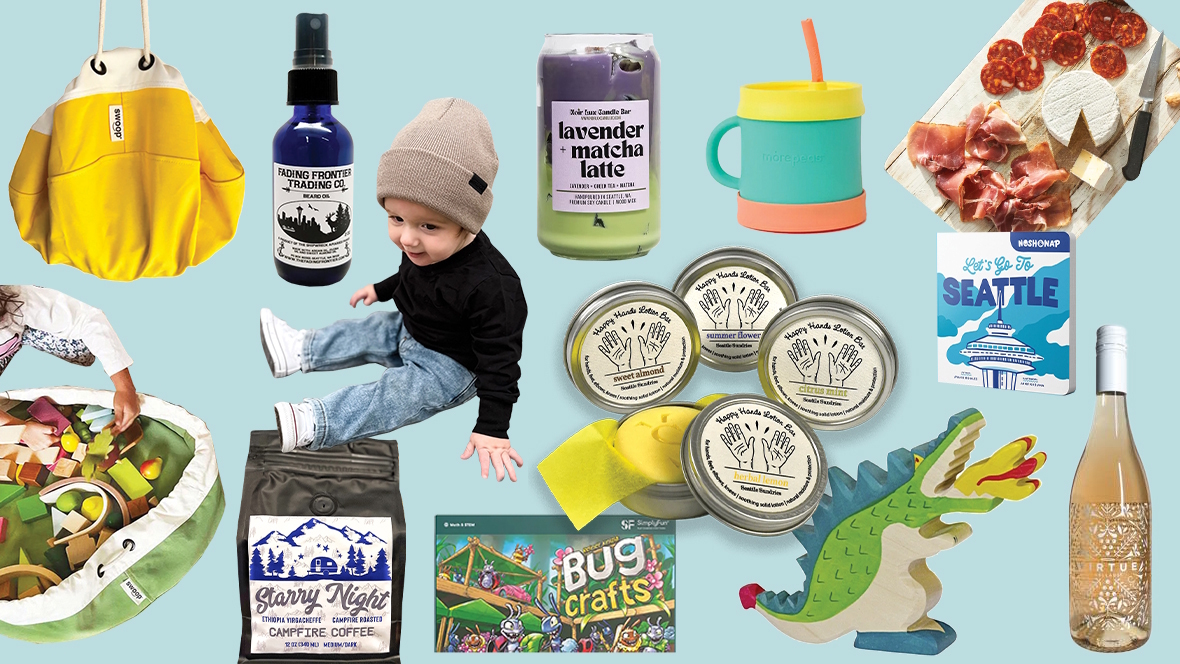 images of gifts from out local gift guide