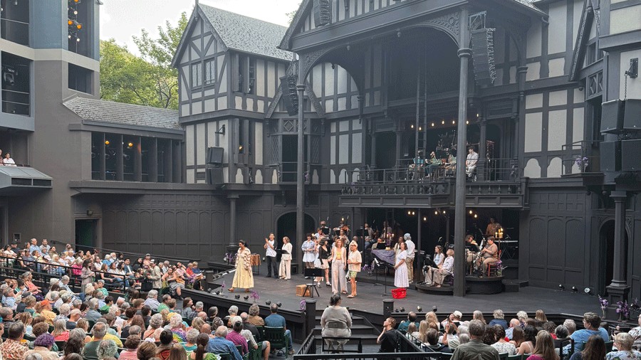 performers on stage for the Oregon Shakespeare Festival, an annual tradition in Southern Oregon
