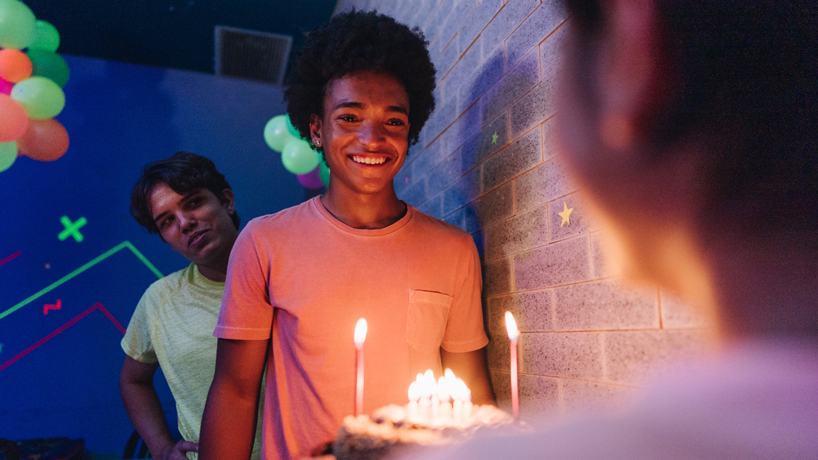 teen happy on his birthday