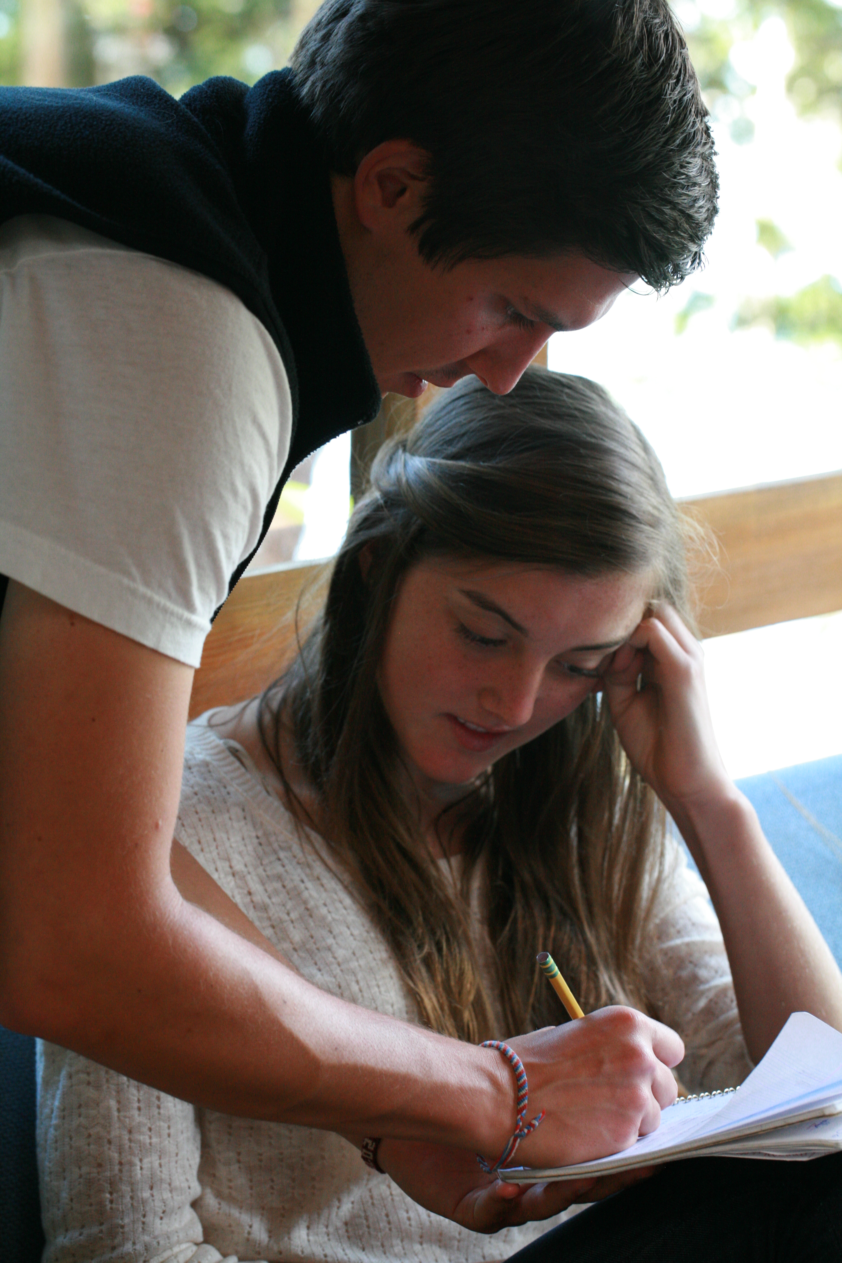 student learning french