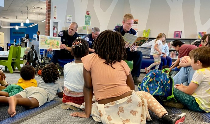 Firefighter Story Time at Broadview Library Branch