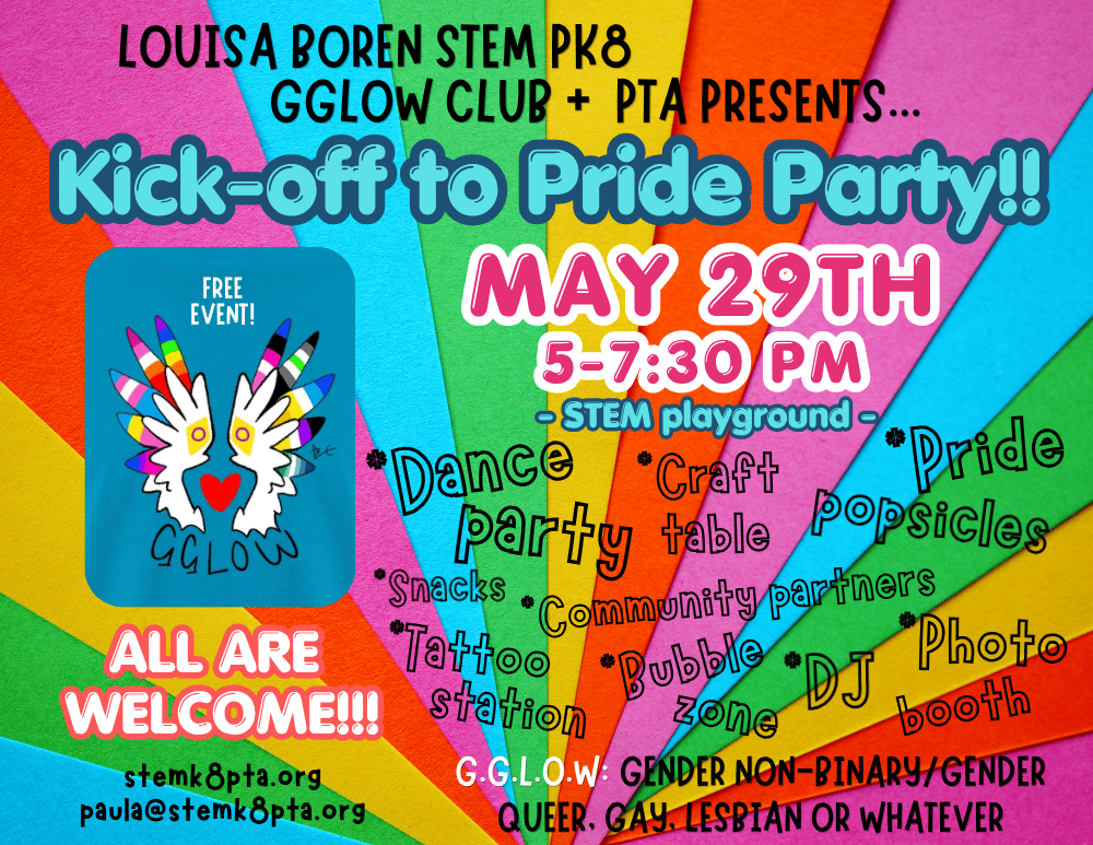 Louisa Boren STEM PK8 Kick-off to Pride Party!