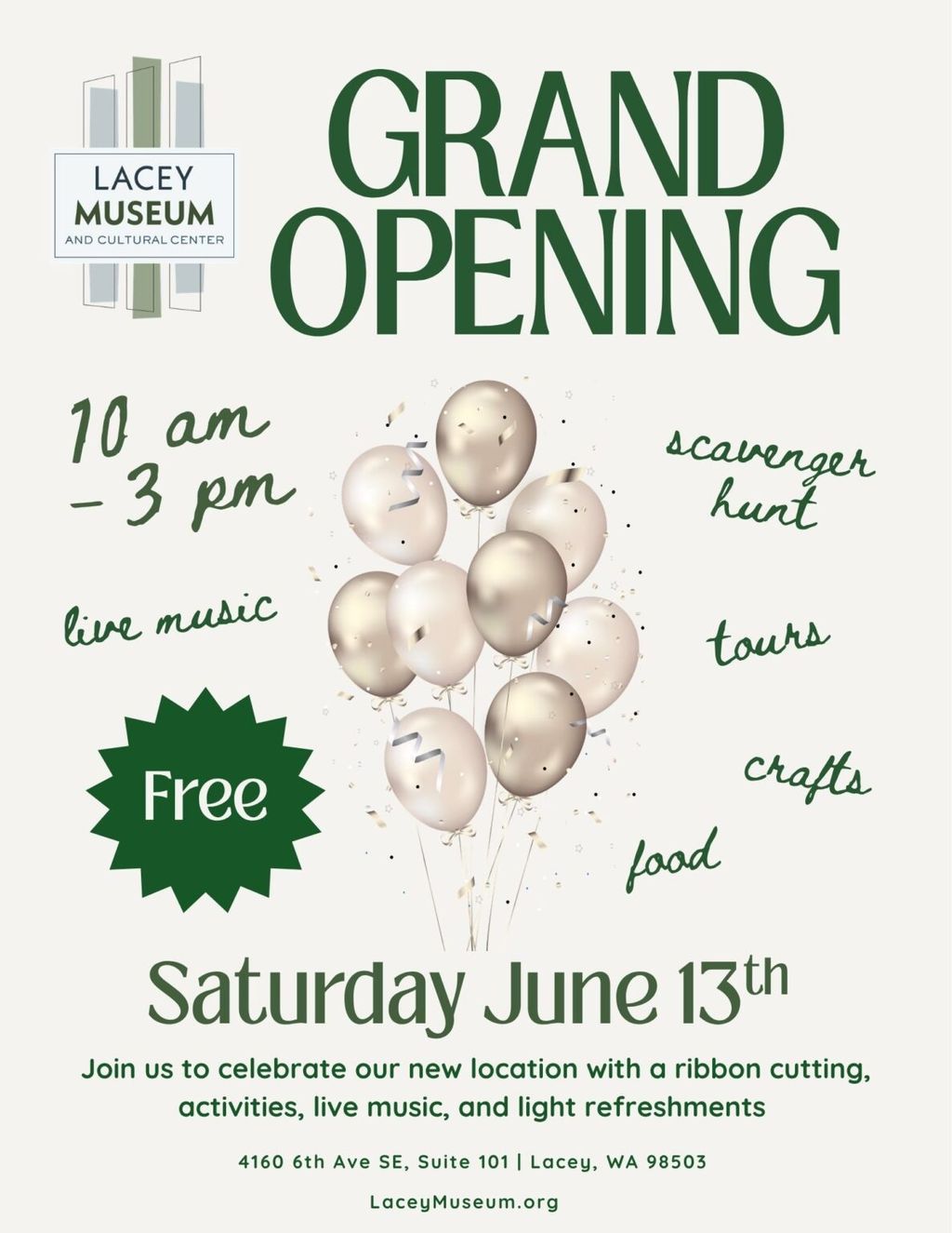 Lacey Museum Grand Opening