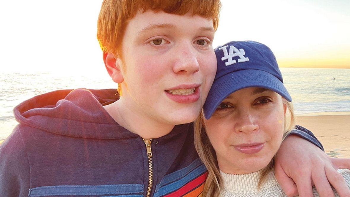 Miles DiBona and his mom Jenn