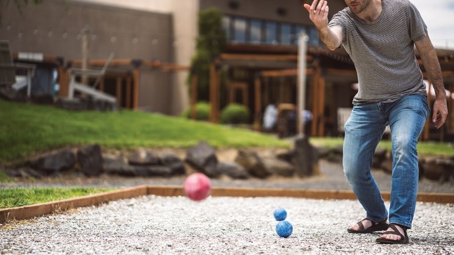 lawn games at WB tasting room