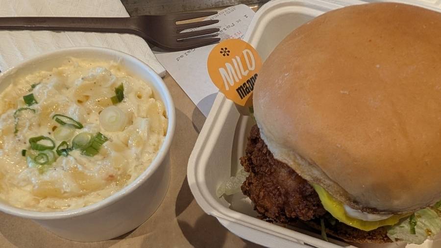 fried chicken sandwich at Maono