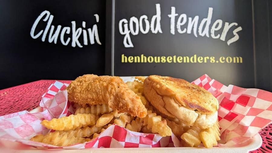 chicken tenders and fries at Hen House