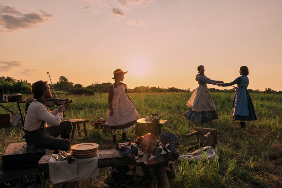 The Ingalls family in the new Little House on the Prairie show on Netflix