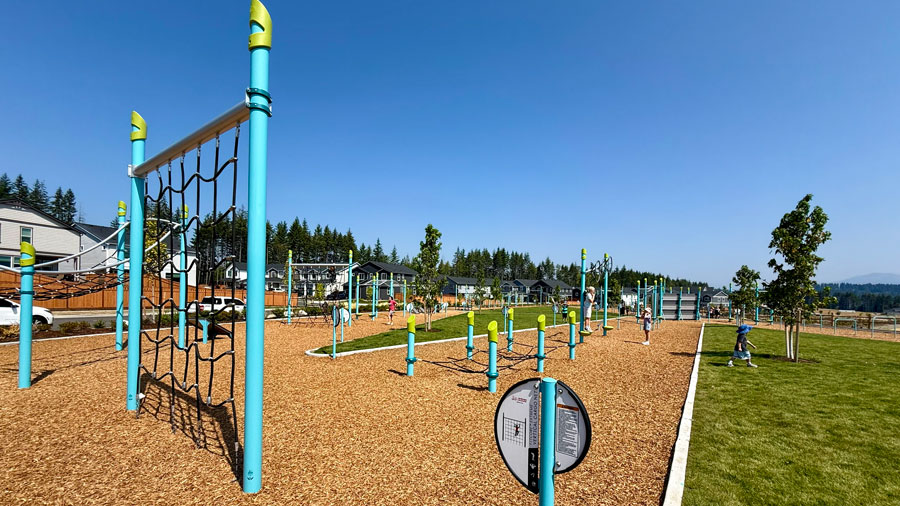 obstacle course at Tehaleh's Ruff 'N' Tumble Park in Bonney Lake
