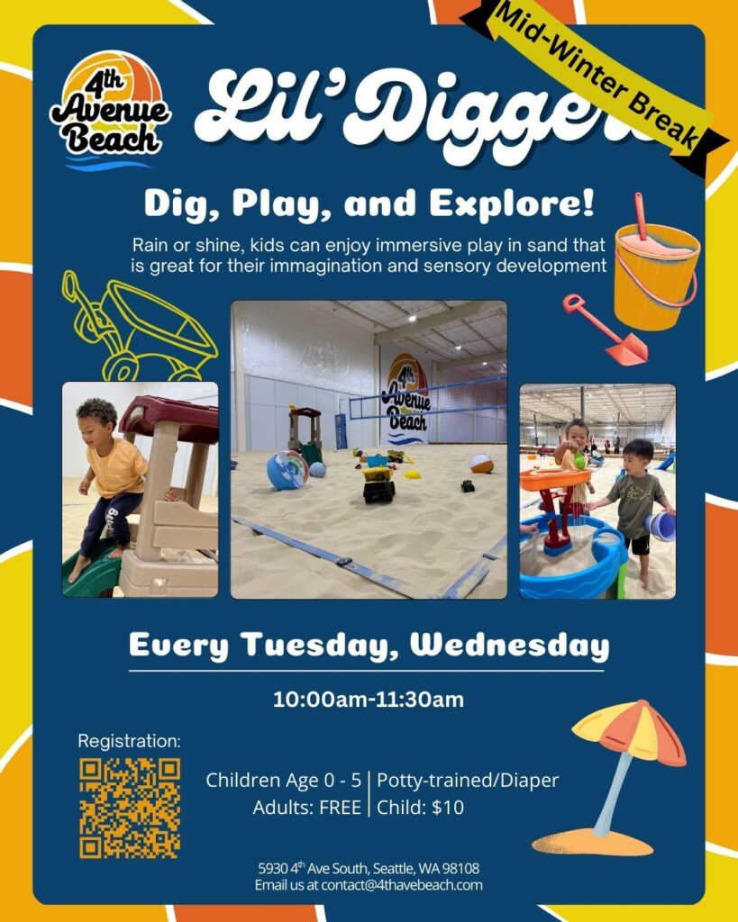 Lil’ Diggers Indoor Sand Play at 4th Ave Beach