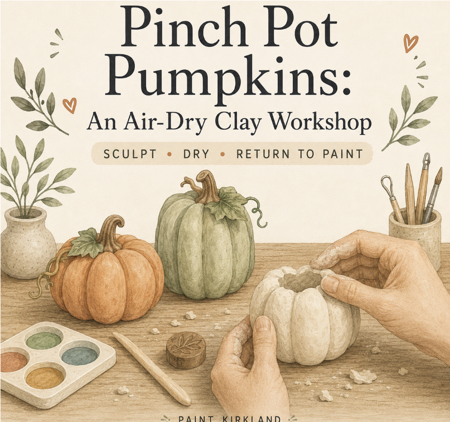 Pinch Pot Pumpkins at Paint Kirkland