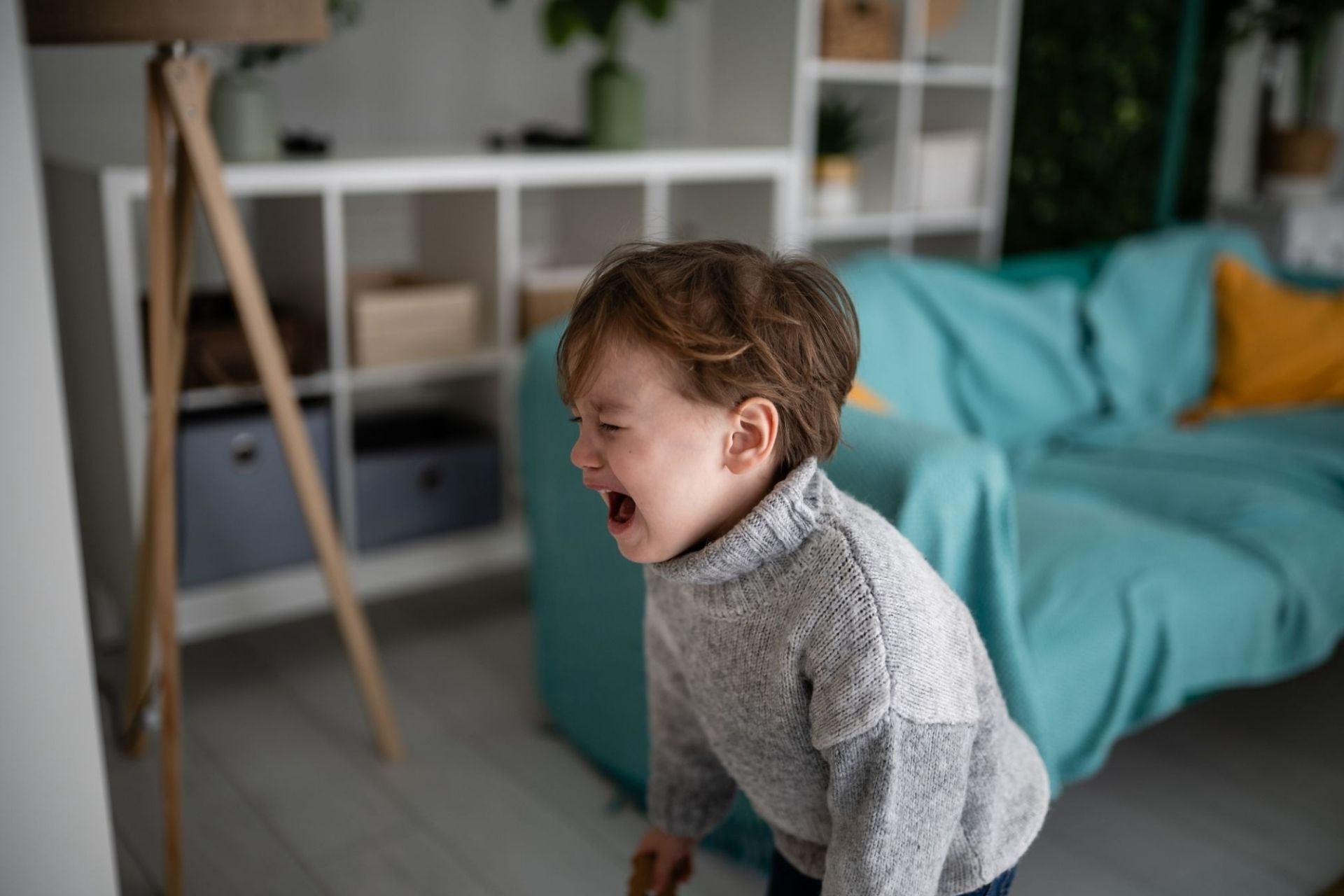 a little boy crying out loud