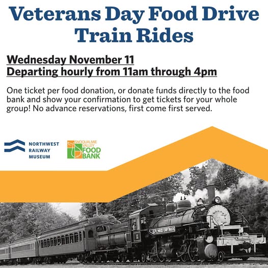 Veterans Day Food Drive Train Rides